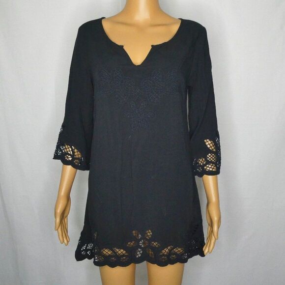 Solitaire Swim Bathing Suit Cover Up Crocheted Sm - Picture 1 of 9